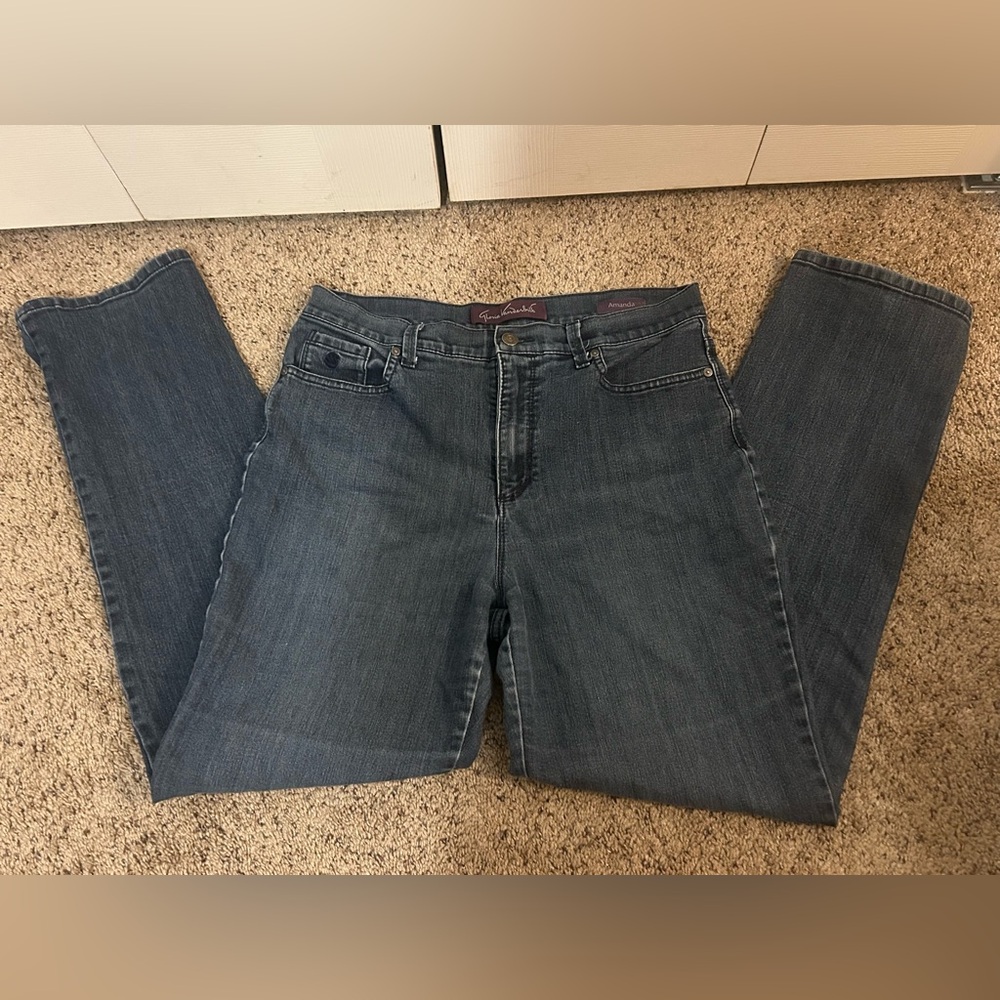 Gloria Vanderbilt Classic Straight Leg Blue Jeans